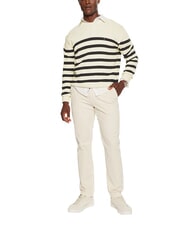 TOMMY HILFIGER TH pull en coton &agrave; col rond lait d'avoine chaud / ciel du d&eacute;sert - Pulls pour hommes - 1
