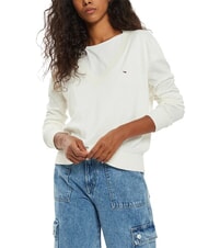 TOMMY HILFIGER TH JEANS pull &agrave; col en V blanc ancien - Chandails pour femmes - 1