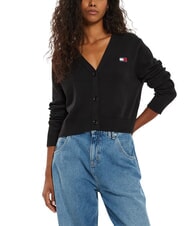 TOMMY HILFIGER TH JEANS cardigan en coton noir - Chandails pour femmes - 1
