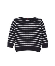 TOMMY HILFIGER TH pull &agrave; col rond rayures nautiques - Pulls pour enfants - 1