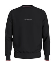 TOMMY HILFIGER TH Sweat-shirt noir - Pulls molletonn&eacute;s - 1