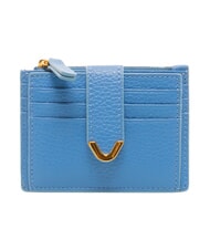 COCCINELLE DEW Porte-cartes de cr&eacute;dit en cuir bleu - Portefeuilles Femme - 1
