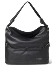 BRACCIALINI NORA Sac bandouli&egrave;re en cuir noir - Sacs pour Femme - 1