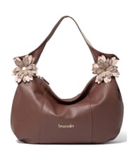 BRACCIALINI SOFIA Sac bandouli&egrave;re en cuir marron - Sacs pour Femme - 1