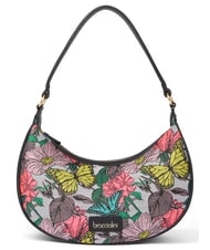BRACCIALINI JACQUARD sac bandouli&egrave;re multicolore noir - Sacs pour Femme - 1