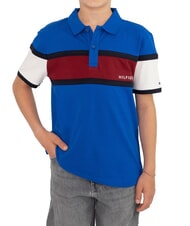TOMMY HILFIGER KIDS BIMBO polo en coton bleu ultra - Tee-shirt enfant - 1