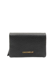 COCCINELLE SOFTY Portefeuille en cuir Noir - Portefeuilles Femme - 1