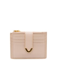 COCCINELLE DEW Porte-cartes en cuir avec porte-monnaie rosaces - Portefeuilles Femme - 1