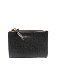 COCCINELLE SOFTY Portefeuille plat en cuir Noir - Portefeuilles Femme - 1