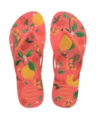 HAVAIANAS SLIM SUMMER BLISS Tongs corail tropical - Chaussures Femme - 1