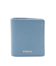 FURLA GARDENIA Portefeuille vertical en cuir denim - Portefeuilles Femme - 1