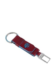 PIQUADRO BLUE SQUARE Porte-cl&eacute;s de voiture en cuir ROUGE - Porte-cl&eacute;s - 1