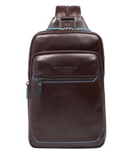 PIQUADRO BLUE SQUARE Portabilit&eacute; du sac &agrave; dos sur une &eacute;paule ACAJOU - Sacs &agrave; dos pour ordinateur portable - 1
