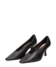 MARC ELLIS ME25 D&eacute;collet&eacute; &agrave; talon de 6 cm, en cuir noir - Chaussures Femme - 1