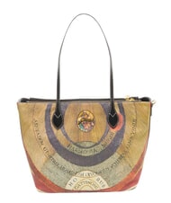 GATTINONI PLANETARIUM Sac &agrave; provisions aquarelle sauvage/ taupe fonc&eacute; - Sacs pour Femme - 1
