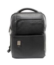 PIQUADRO AKRON Sac &agrave; dos en cuir Noir - Sacs &agrave; dos pour ordinateur portable - 1