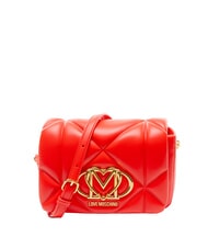 LOVE MOSCHINO EMBOSSED Mini sac bandouli&egrave;re ROUGE - Sacs pour Femme - 1