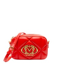 LOVE MOSCHINO EMBOSSED Mini sac bandouli&egrave;re ROUGE - Sacs pour Femme - 1