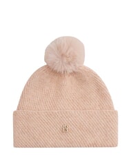 TOMMY HILFIGER POM POM Chapeau en laine m&eacute;lang&eacute;e rose - Bonnets - 1