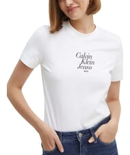 CALVIN KLEIN FONT GRAPHIC REGULAR T-shirt &agrave; manches courtes blanc - T-shirt - 1