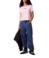 CALVIN KLEIN SS RETRO LOGO GRAPHI T-shirt &agrave; manches courtes rose - T-shirt - 1