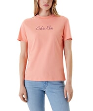 CALVIN KLEIN 20S CLASSIC LOGO T-shirt &agrave; manches courtes orange - T-shirt - 1