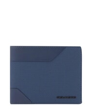 PIQUADRO GIO Portefeuille fabriqu&eacute; en tissu recycl&eacute; bleu - Portefeuilles Homme - 1