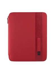 PIQUADRO PQ-BIOS Porte-bloc A4 en cuir et tissu ROUGE - &Eacute;tui pour tablette & Organiseur - 1