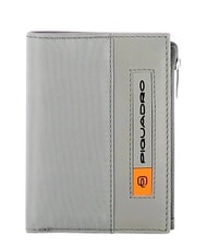 PIQUADRO PQ-BIOS Porte-monnaie pliable, fabriqu&eacute; en nylon recycl&eacute; GRIS - Portefeuilles Homme - 1
