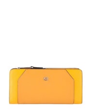PIQUADRO MUSE Portefeuille avec porte-monnaie, en cuir jaune - Portefeuilles Femme - 1