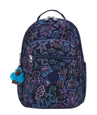 KIPLING SEOUL COLLEGE BTS Sac &agrave; dos pour ordinateur portable 15 pouces poisson disco - Sacs &agrave; dos pour l'&Eacute;cole & les Loisirs - 1