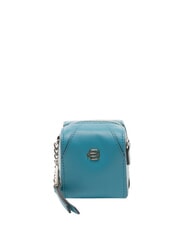 PIQUADRO MUSE Porte-cl&eacute;s en cuir, avec cha&icirc;ne bleu - Porte-cl&eacute;s - 1
