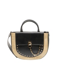 FURLA MISS MIMI Sac &agrave; main avec bandouli&egrave;re d&eacute;sert + noir - Sacs pour Femme - 1