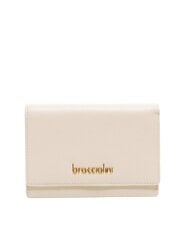 BRACCIALINI BASIC portefeuille en cuir beige - Portefeuilles Femme - 1