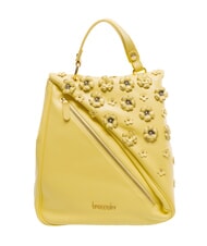 BRACCIALINI SOFIA Sac &agrave; dos en cuir avec petites fleurs jaune - Sacs pour Femme - 1