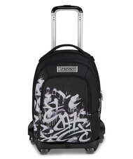 SEVEN PLUMPY LINE BOY Sac &agrave; dos double avec trolley Noir - Sacs &agrave; dos &agrave; roulettes - 1