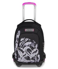 SEVEN PLUMPY LINE GIRL Sac &agrave; dos trolley double face Noir - Sacs &agrave; dos &agrave; roulettes - 1