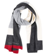 PIQUADRO SCIARPA &Eacute;charpe en tricot ray&eacute; GRIS - &Eacute;charpes - 1