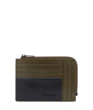 PIQUADRO B2 REVAMP Porte-cartes avec porte-monnaie vert noir - Portefeuilles Homme - 1
