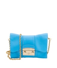 FURLA METROPOLIS Mini sac &agrave; bandouli&egrave;re en cuir azur&eacute; - Sacs pour Femme - 1
