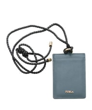FURLA  Porte-badge LINDA en cuir ardoise - Portefeuilles Femme - 1