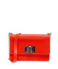 FURLA 1927  Mini sac &agrave; bandouli&egrave;re en cuir naplack Feu - Sacs pour Femme - 1