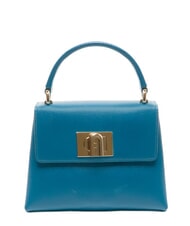 FURLA 1927 Mini sac &agrave; main, avec bandouli&egrave;re, en cuir sarcelle - Sacs pour Femme - 1