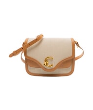 COCCINELLE C-ME CANVAS Mini sac bandouli&egrave;re en cuir r&eacute;cif / p&ecirc;che - Sacs pour Femme - 1