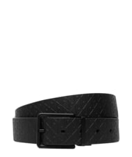 CALVIN KLEIN WARMTH BUCKLE ceinture en cuir noir/noir mat - Ceintures - 1
