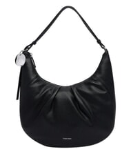 CALVIN KLEIN ENGRAVED HW sac bandouli&egrave;re sur noir - Sacs pour Femme - 1