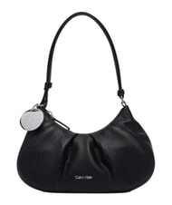 CALVIN KLEIN ENGRAVED HW sac bandouli&egrave;re sur noir - Sacs pour Femme - 1