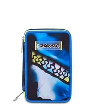 SEVEN BLU FUSION Trousse &agrave; crayons avec kit scolaire Fluo turquoise - &Eacute;tuis et Accessoires - 1