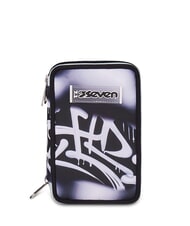 SEVEN PLUMPY LINE BOY Trousse &agrave; crayons avec kit scolaire Noir - &Eacute;tuis et Accessoires - 1