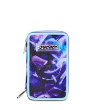 SEVEN LOVEPASS Trousse &agrave; crayons avec kit scolaire violette magique - &Eacute;tuis et Accessoires - 1